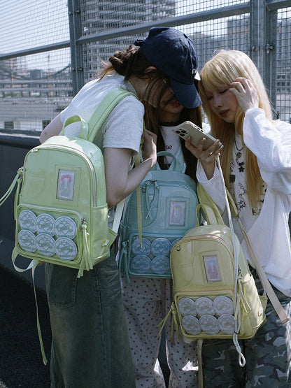 Polished Yellow PU Ita Backpack