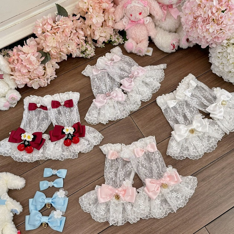8 Options Bowknot Details Lace Wrist Cuffs