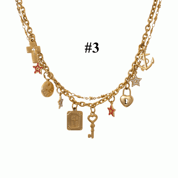 6 Options Punk Cross Charm Necklace/Waist Chain