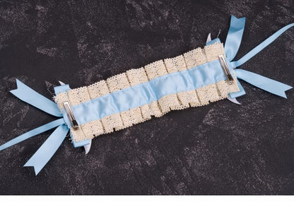 Crosses and Wings Blue and White Bowknots Hairband