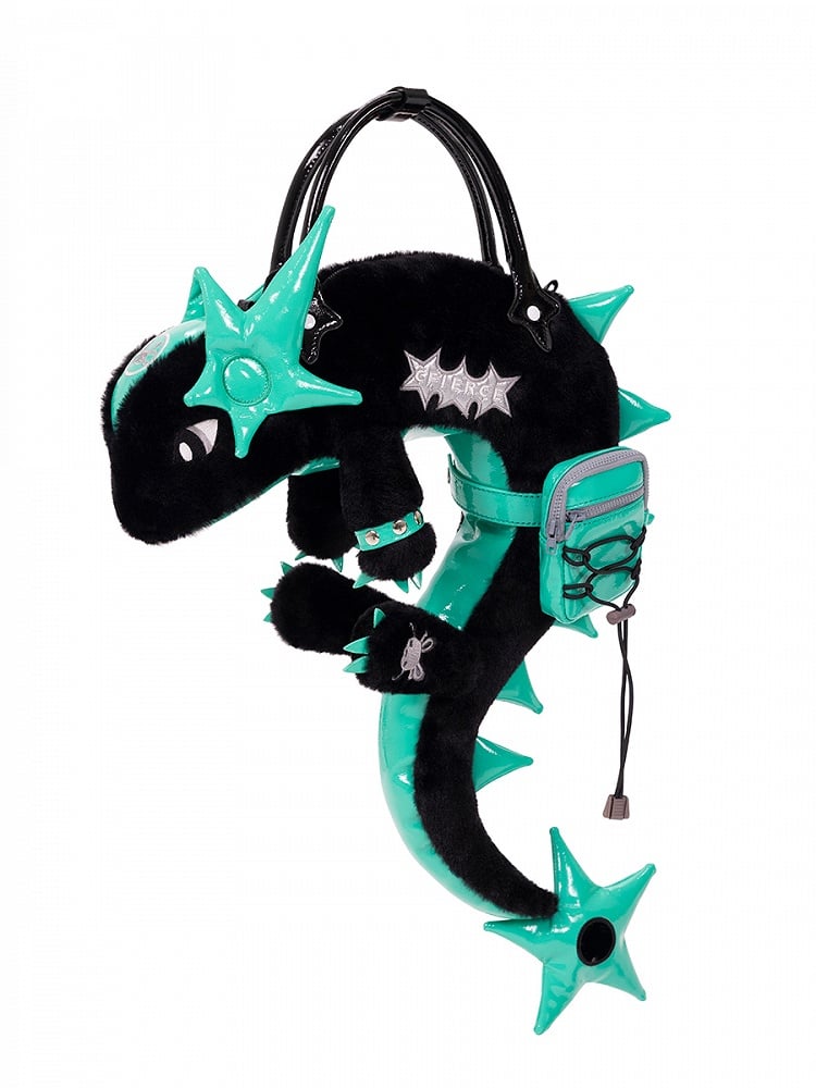 Black/Pink Dragon Crossbody