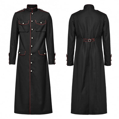 Black and Red Military Coat
