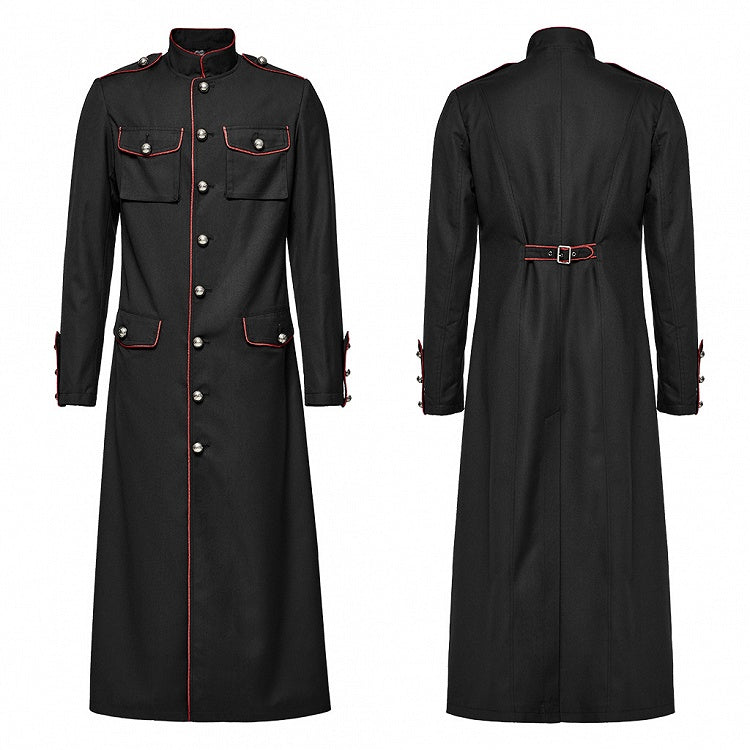 Black and Red Military Coat