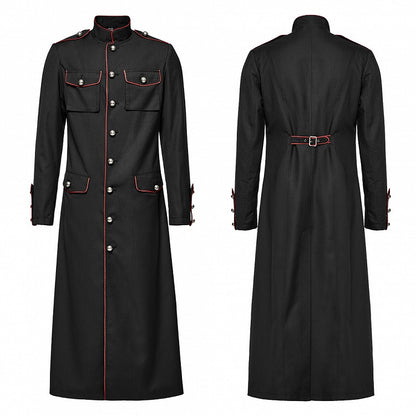 Black and Red Military Coat