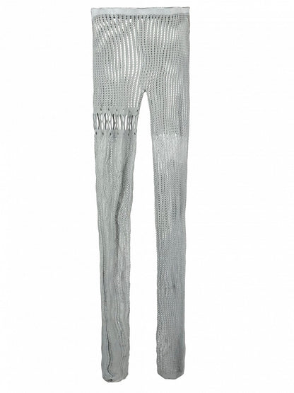 4 Color Options Y2K Asymmetrical Cutout Design Fishnet Tights