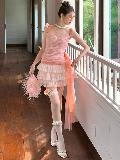 Black/White Polka-dot Pattern Bowknot Calf Socks