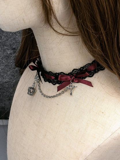 3 Colors Jirai Kei Bowknots Gothic Choker