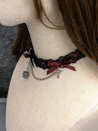 3 Colors Jirai Kei Bowknots Gothic Choker