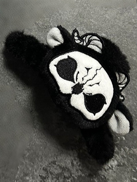Black and White Grim Reaper Gothic Plush Hairclip