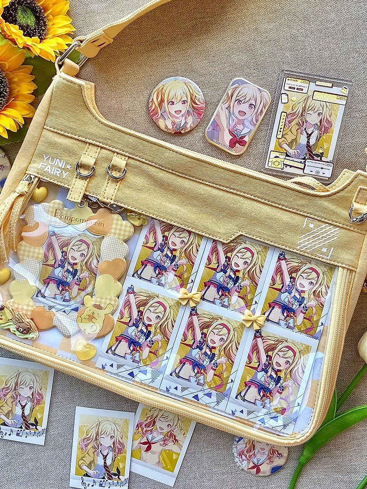 Denim Unisex Large Capacity Yellow Ita Bag - Comes with Adjustable Strap