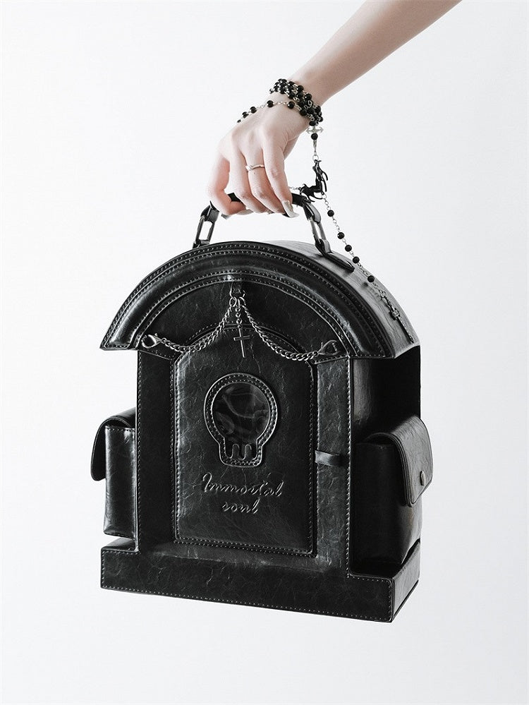 Gothic Black Gravestone-Shaped Ita Backpack