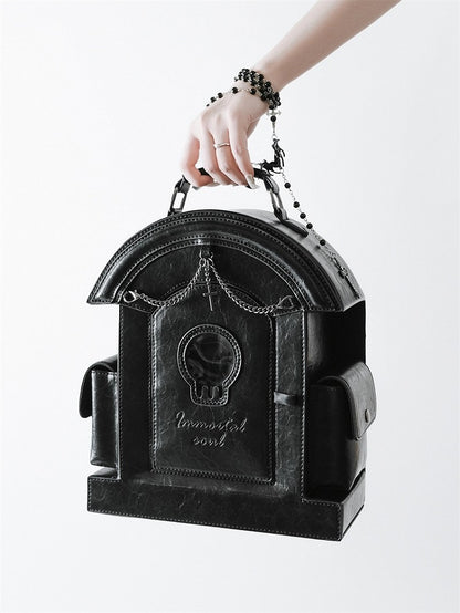 Gothic Black Gravestone-Shaped Ita Backpack