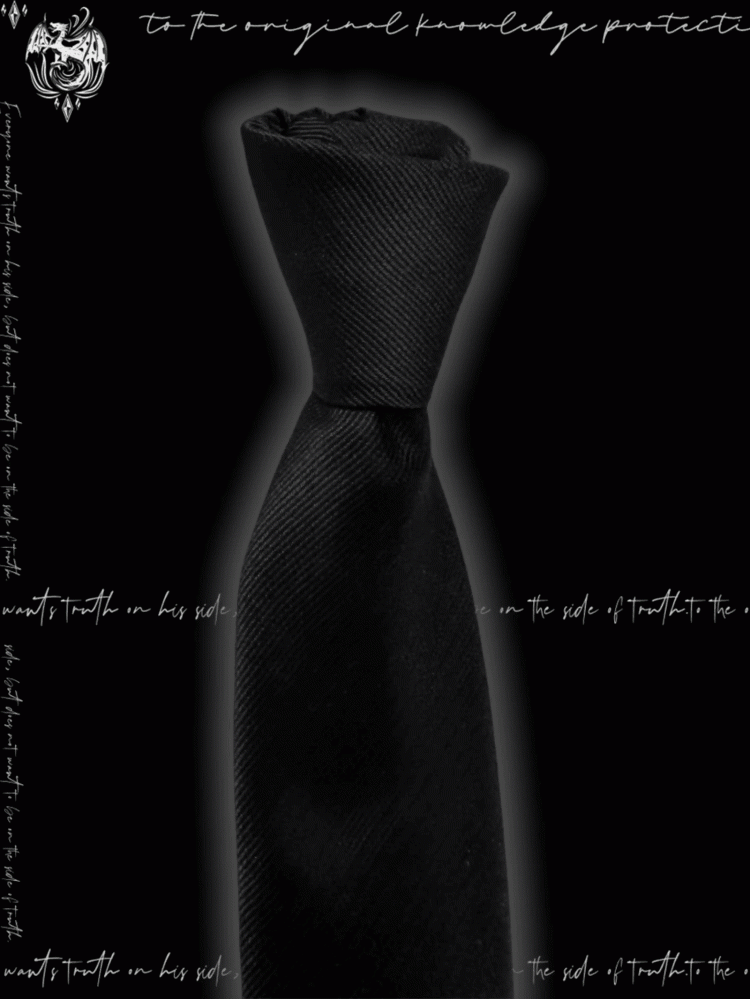 Y2K Black Punk Cross Applique Tie