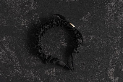 Handmade Skull Wings Black Pleated KC