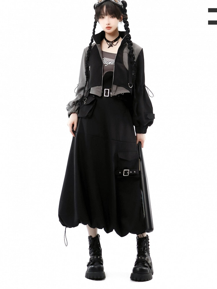 Black and Gray Techwear Jacket