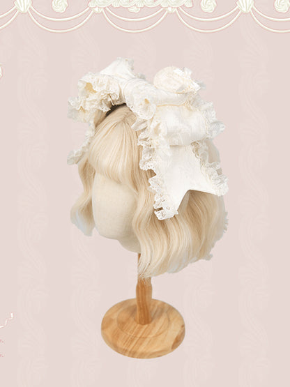 Cream Big Bowknot KC