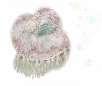 Plush Bunny Pink Fairycore Knit Crossbody