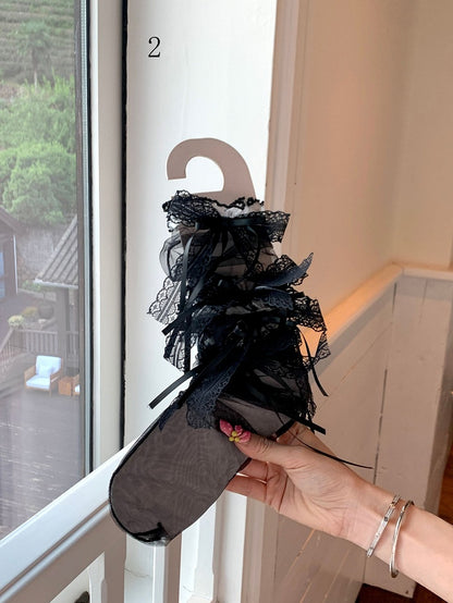 Purple/Black/Pink/White/Green/Lace Bowknot Socks