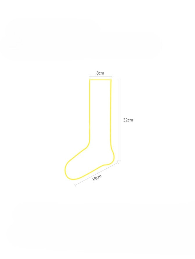 White/Black/Gray Beaded Charm Bowknot Details Calf Socks