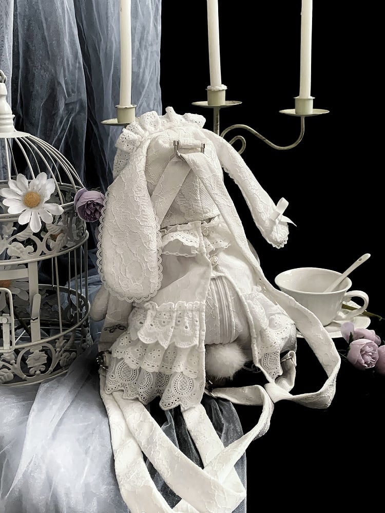 White Lamb Backpack / Crossbody Bag