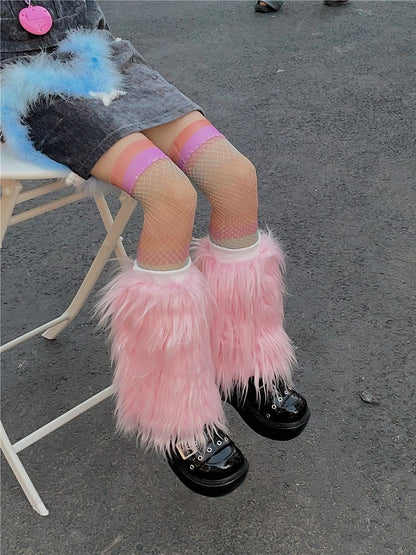 Pink Y2K 20CM/30CM/40CM Shaggy Leg Warmers