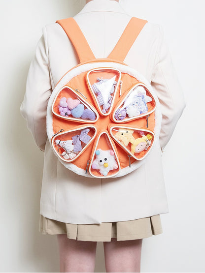 Orange Cute Orange-shaped Backpack Ita Bag