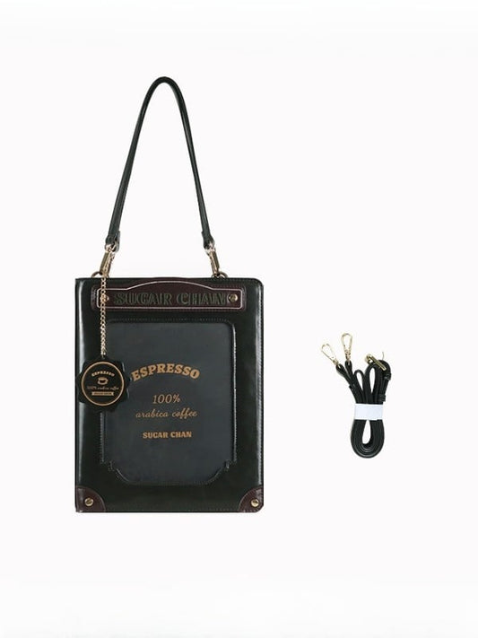 Green&Brown Letter Decorated Ita Bag