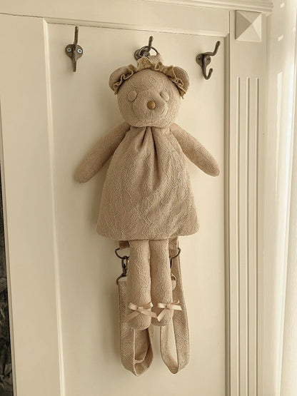 Brown Teddy Bear Backpack / Crossbody Bag