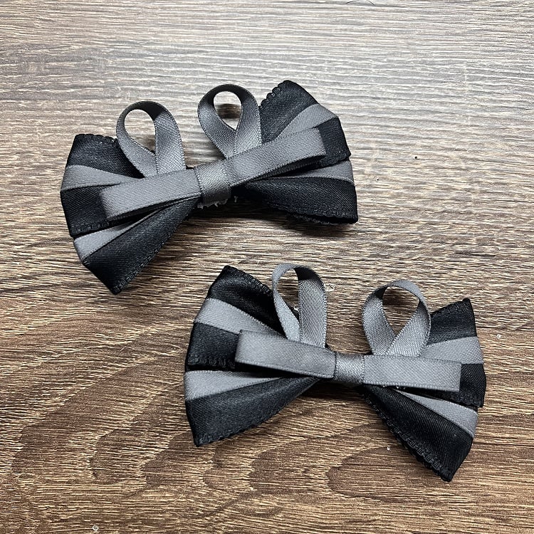 Dark Gray Bowknot Hairclip