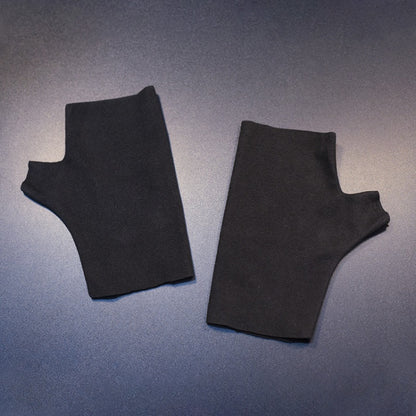 Black Cyberpunk Gothic Fingerless Gloves