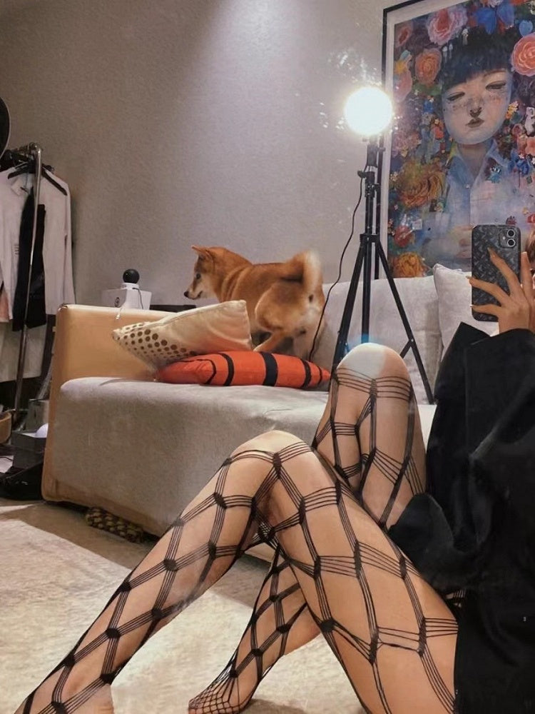 Black Glamorous Cut-out Design Tights