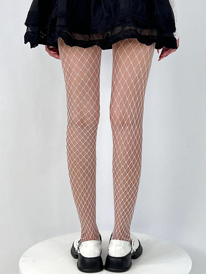Black/White Y2K Regular Version Fishnet Tights