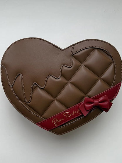 Brown Lolita Heart-shaped Ita Bag - Comes with Adjustable Strap