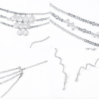 Sea Shell Pendants Fairy Kei Layered Beaded Necklace