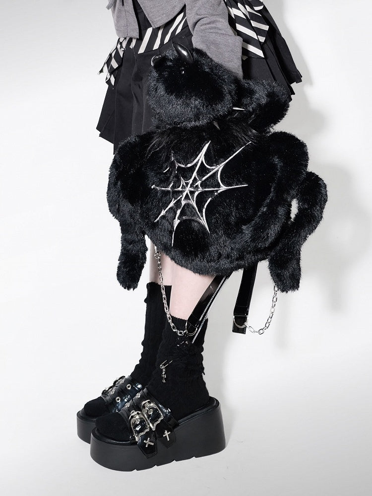 Black Spider Plush Backpack