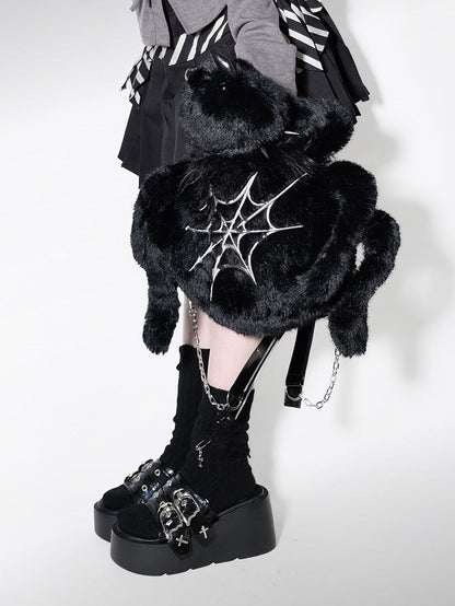 Black Spider Plush Backpack
