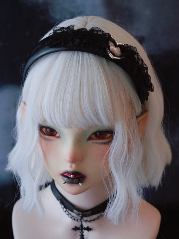 Black Lace Trim With Heart Design KC