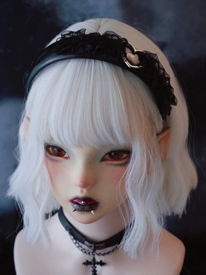 Black Lace Trim With Heart Design KC