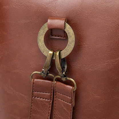 Steampunk Gears Backpack Dark Coffee / Ochre