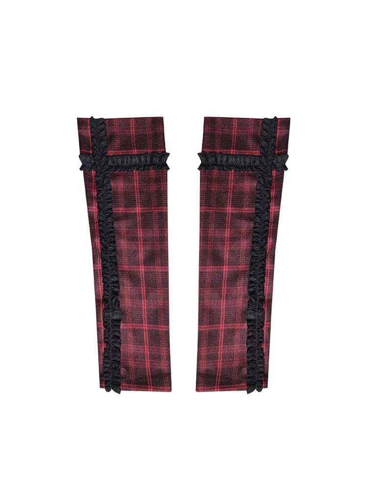 Red and Black Plaid Punk Rock Sleeves