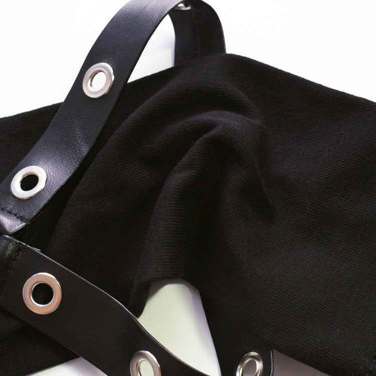 Black Cyberpunk Studs Details Gloves