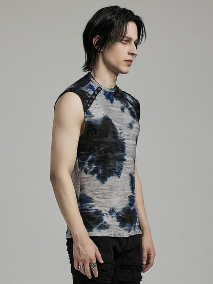 Black and Blue Cyber Tank Top