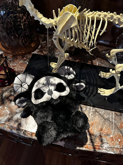 Black and White Grim Reaper Y2K Gothic Plush Doll Bag