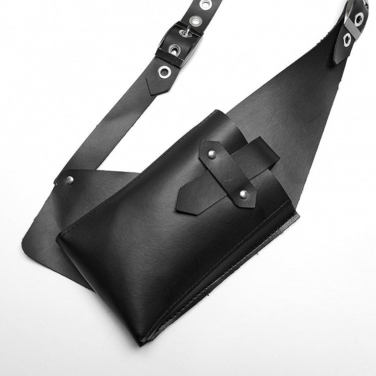 Black Punk Vest Strap Bag