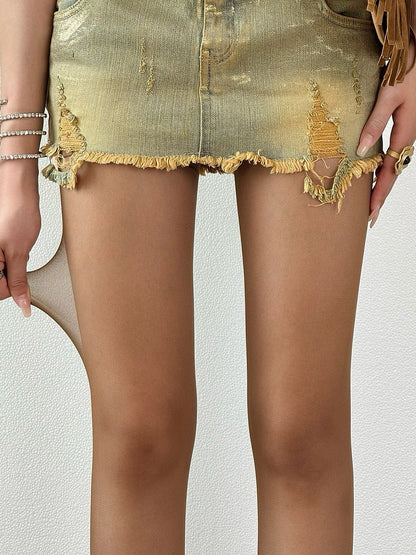 Nude Wasteland Punk Semi-sheer Tights