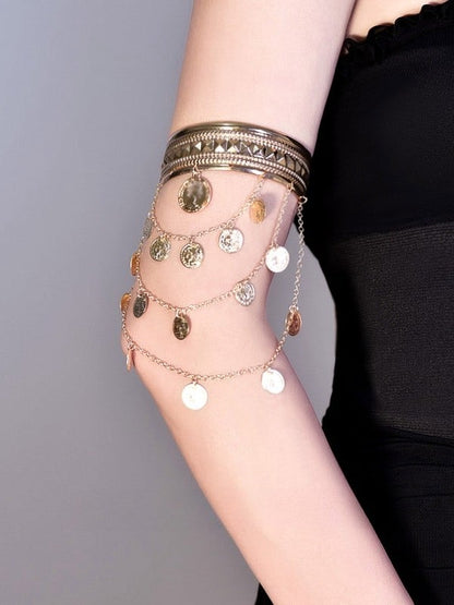 Silver/Gold Cyberpunk Chains Arm Cuff