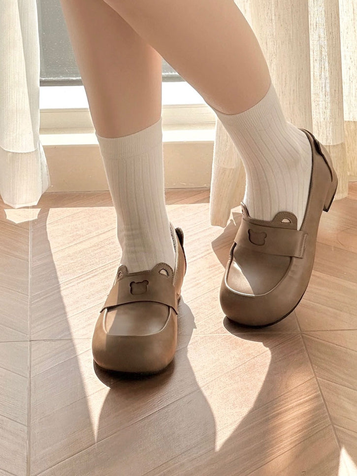 Light Brown Bear Design JK Slipons