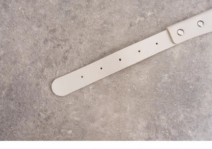 Y2K Studs White Gothic PU Cross Choker