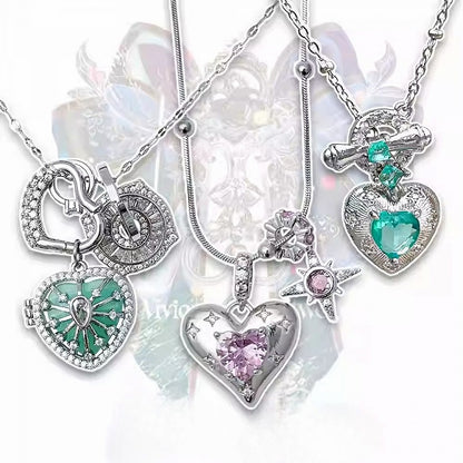 3 OptionsY2K Bittersweet Heart Pendant Necklace