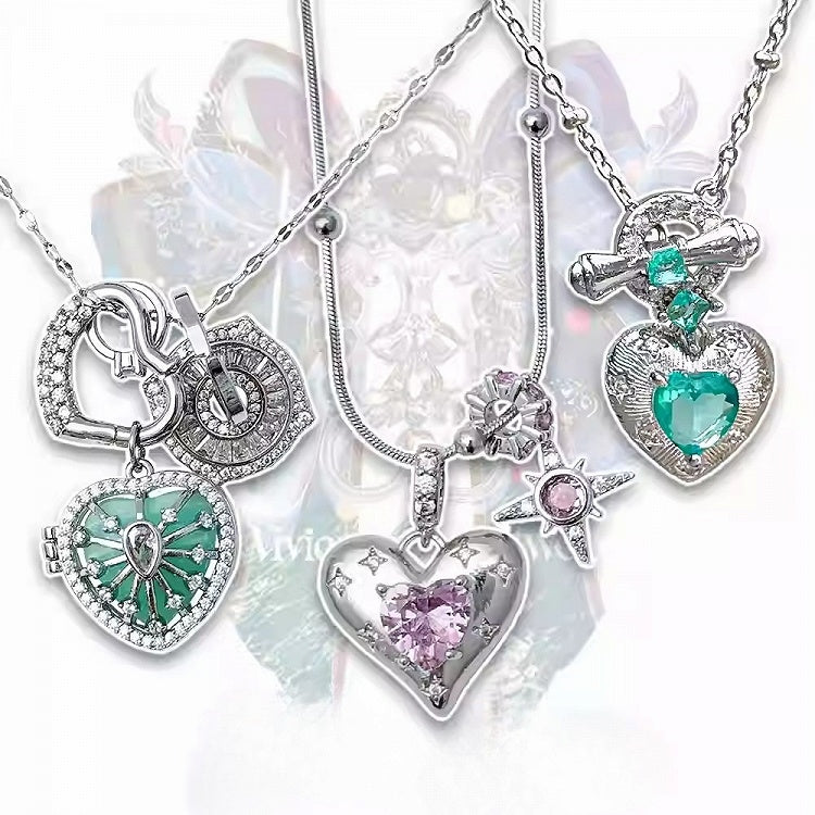 3 OptionsY2K Bittersweet Heart Pendant Necklace